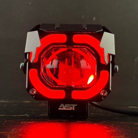 AST Metal Projector Light With Red DRL