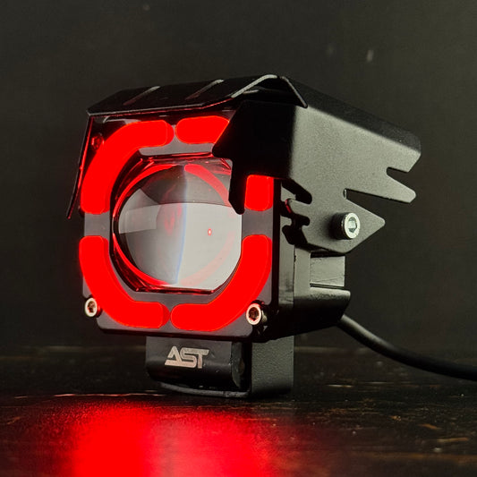 AST Metal Projector Light With Red DRL