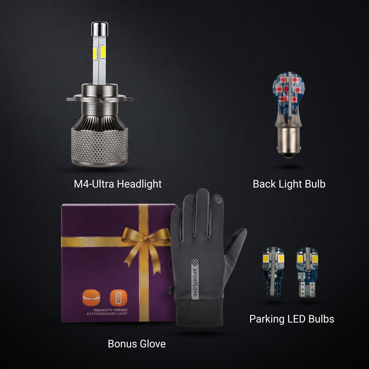 MotoLED M4 Ultra Headlight 200W Cham Store