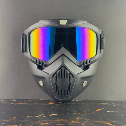Detachable Bike Face Mask with Goggles