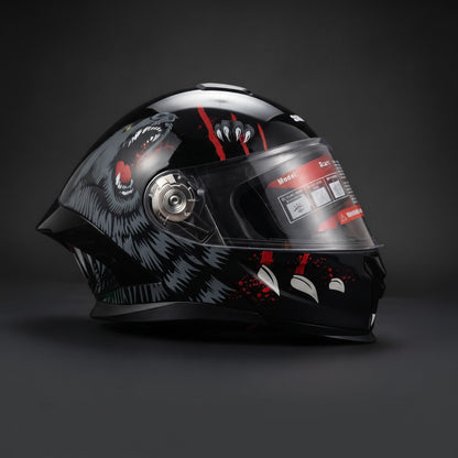 Aadora® 902 Premium Flip-Up Dire Wolf Helmet (DOT Approved) Cham Store